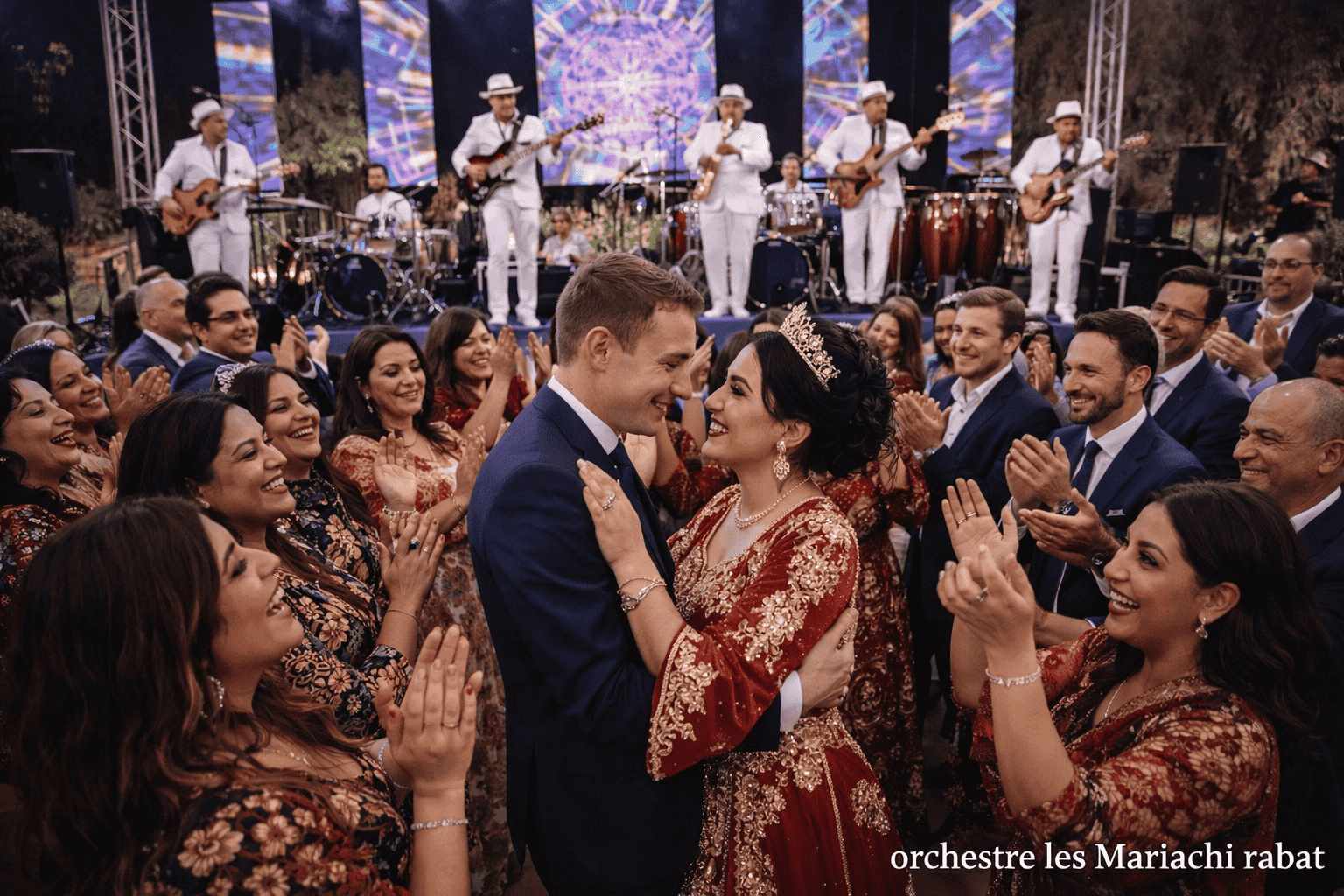 Orchestre de mariage professionnel à Rabat assurant une animation musicale haut de gamme pour mariages marocains, mariages mixtes et soirées privées dans les plus beaux lieux de Rabat.